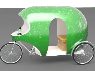 Modern Rickshaw 3D model