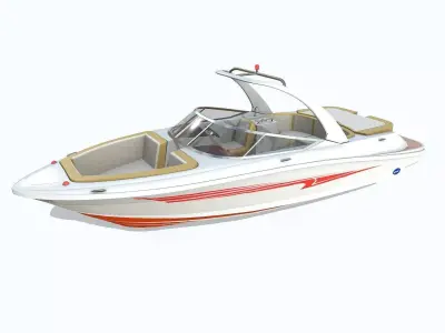 Speedboat 6 Low-poly PBR Low-poly 3D model