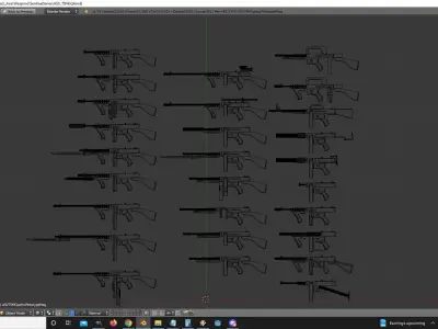 Sentinel Series Thompson SMG Low-poly 3D model