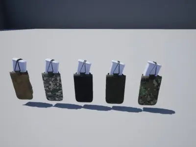 Magazine pouch 01 Low-poly 3D model