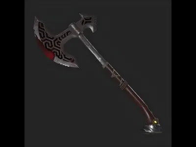 Game Ready 3D Axe Model  Low-Poly Textured Optimized Low-poly 3D model
