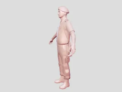 Security  soldier man character 3D model