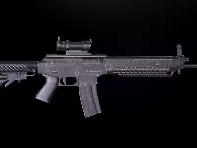 SG553 Rifle Low-poly 3D model