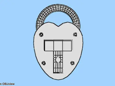 Antique Padlock 3D model