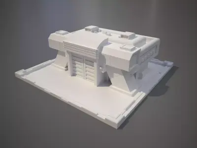 Futuristic Base Building 3D print model