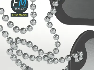 Dog tags 3D model purchase