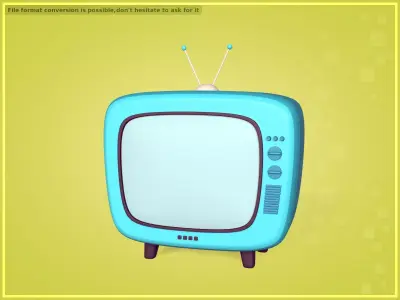 Cartoonish TV Low-poly 3D model