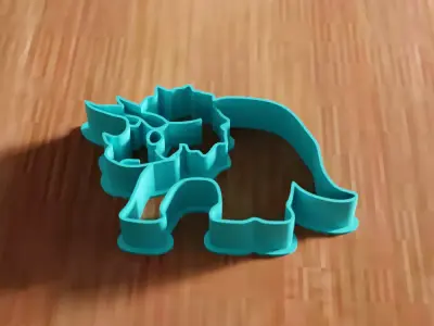 Dinosaur Triceratops Cookie Cutter STL File - 137 3D print model