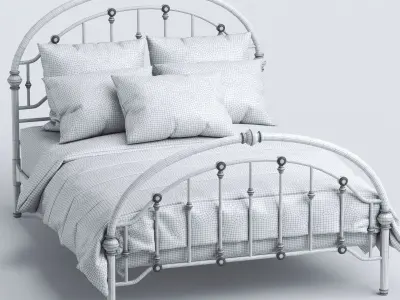 Mccully Queen Standard Bed by Alcott Hill 3D model