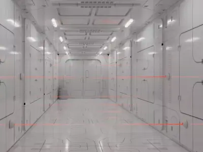 Sci-fi interior 3D model