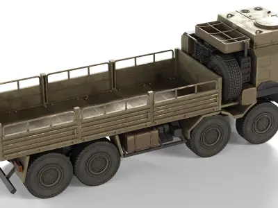 MAN HX77 Loader Military Truck Low-poly 3D model