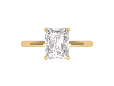 Radiant Solitaire Ring 3D print model get