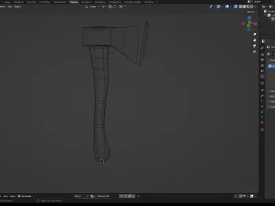 Low poly style Axe  3D model