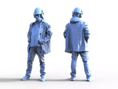 Alexander with helmet 3D print model