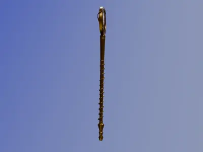 Golden Scepter PBR 3D model