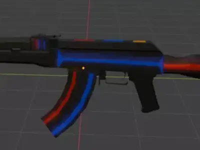 ak 47 for xbdwhejj Free low-poly 3D model