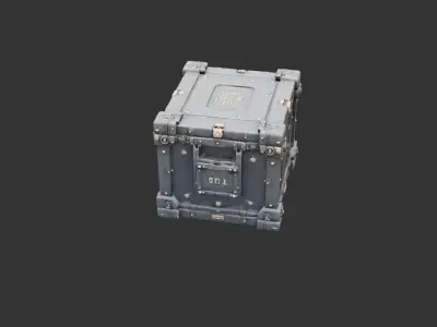 Sci Fi Crate with Reinforced Corners Low-poly 3D model