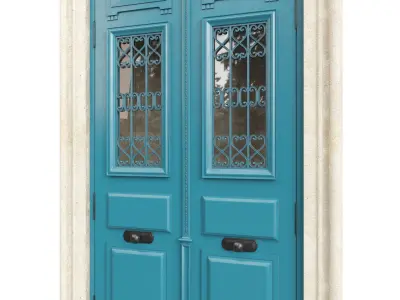 Entrance classic door 107 3D model