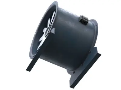 Axial Flow Fan 2 Old Low-poly 3D model