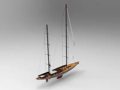 Vitters Sailling yacht 3D model