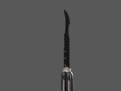 Butterfly Knife Low-poly 3D model