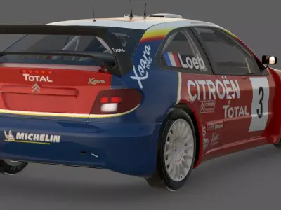 2005 Citroen Xsara WRC Sebastien Loeb 3D Model  Nine time Champ 3D model