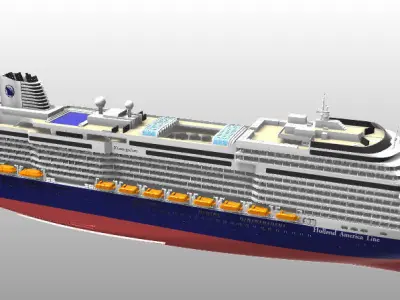 Holland America Line cruise ship MS Koningsdam printable model 3D print model