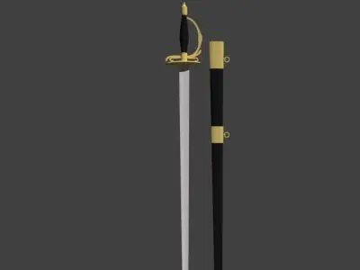 Sword of napoleonic era officer 3D model
