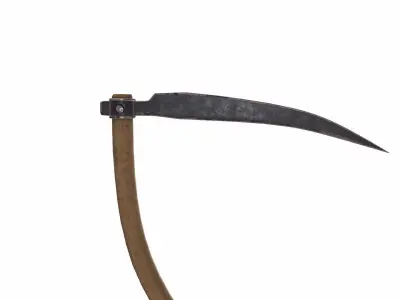 Scythe Low-poly PBR Free low-poly 3D model