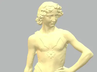 Spartan Fighter Greek Statue 3dm stl obj  Low-poly 3D model