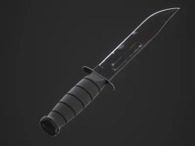 US Military Knife Low-poly 3D model