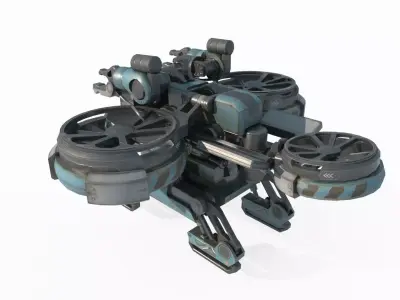 Future Sci-Fi Reconnaissance Drone 3D model