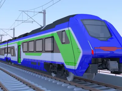 Bridge with Hitachi HTR 412 3D model