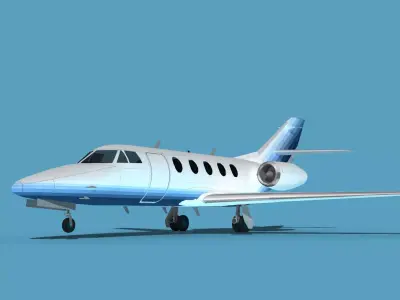 Dassault Falcon 20 V15 3D model