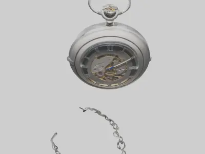 Broken Watch Low-poly 3D model