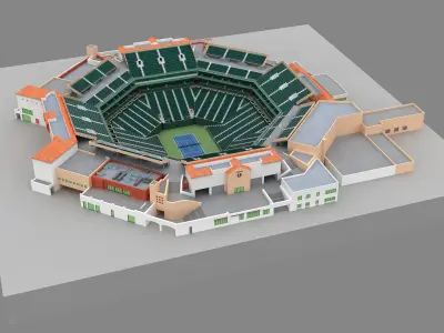 Indian Wells Tennis Garden 3d Model 