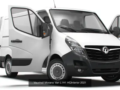 Vauxhall Movano Panel Van HQ Interior 2021 3D Model Collection