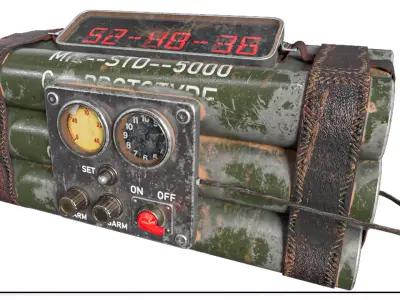 Dynamite 15 Low-poly 3D model