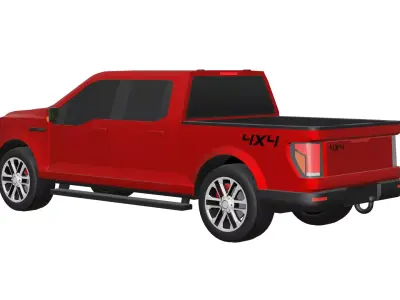 Pickup Truck - Low poly Low-poly 3D model