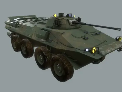 BTR-90 Russian APC Low-poly 3D model