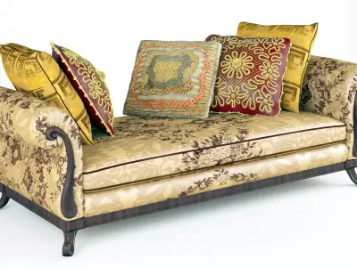 Royal Sofa With Pillows 3D model