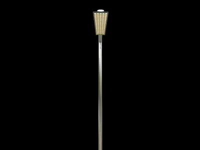 Realistic Street Lamp Post 3D Model Free low-poly 3D model