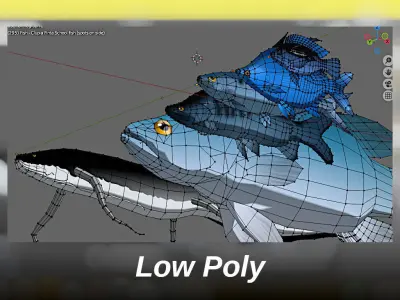 7 NPR Nile Fish 3D model purchase