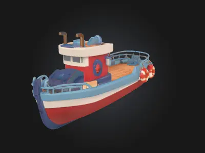 Harbor Tugboat  Reliable Workhorse of the Port 3D model