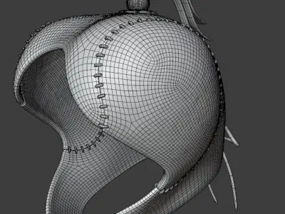 Ostritch and Eagle Bird Mask Low-poly 3D model