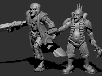 Cyberzerkers - Bounty Hunters 3D print model