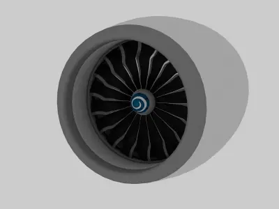 Aircraft engine 3D model by gogan