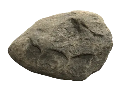  Toned Smooth Large Rock Boulder Model, Yellow 