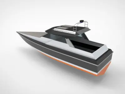 Fishing Boat Yacht Low-poly 3D model