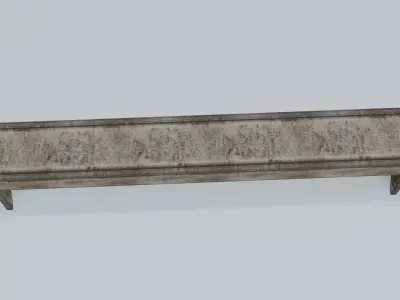 Old Wooden Vintage Bench Free low-poly 3D model